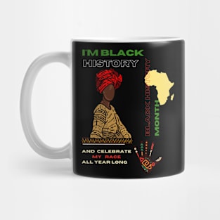 Black history month cute graphic design artwork Mug